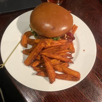 Mad Boar Restaurant & Pub - Chicken sandwich with Sweet Potato Wedge - American Near Me - Wallace, North Carolina