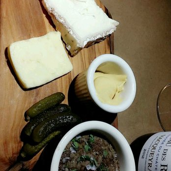 Le Caviste - Bomb chicken pate, butter, and a soft cheese similar to brie.... Yummy! - Wine Bars Near Me - Seattle, Washington Le Caviste - Bomb chicken pate, butter, and a soft cheese similar to brie.... Yummy! - Wine Bars Near Me - Seattle, Washington