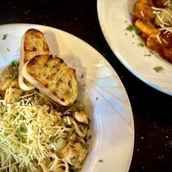 Chicken and Sherry Pasta - Linguine, sherry cream sauce, chicken, wild mushroom, onion, sun dried tomatoes, herbs, parmesan