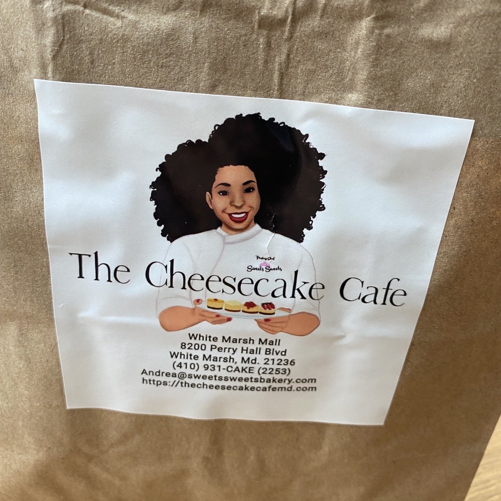 The Cheesecake Cafe - Bag with business info - Desserts Near Me - Baltimore, Maryland