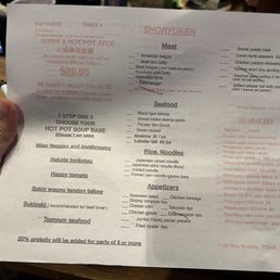 Menu Menu
