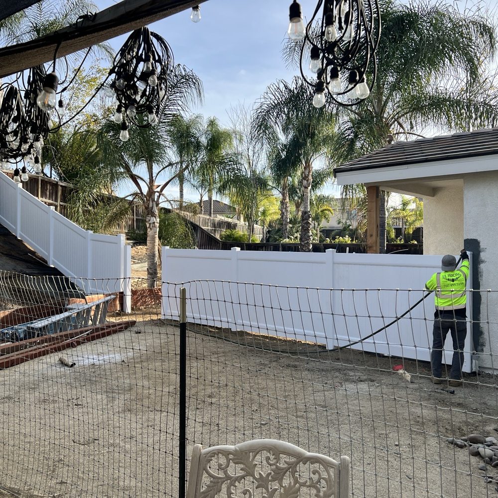 Fence separating our addition from our main yard. Fence separating our addition from our main yard.