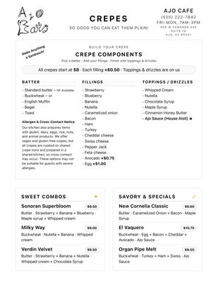 Menu photo 1 Ajo Eats Ajo, AZ Menu photo 1 Ajo Eats Ajo, AZ