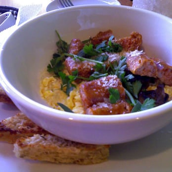 Sweet Grass Grill - Soft omelette with mushrooms, parsley and sausages, fennel seed toast, blackberry jam. - New American Near Me - Tarrytown, New York Sweet Grass Grill - Soft omelette with mushrooms, parsley and sausages, fennel seed toast, blackberry jam. - New American Near Me - Tarrytown, New York