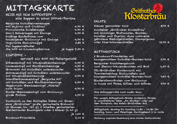 Menu photo 3 Gräfrather Klosterbräu Solingen, NW