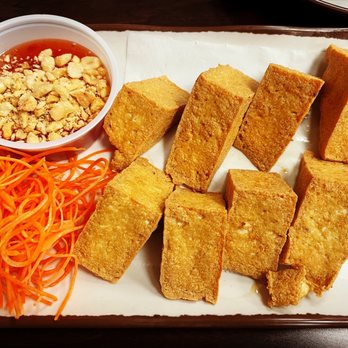 Happy Thai Restaurant - Fried tofu w/sweet chili peanut sauce - Thai Near Me - Long Beach, California Happy Thai Restaurant - Fried tofu w/sweet chili peanut sauce - Thai Near Me - Long Beach, California