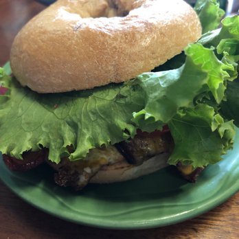 The Big Blue Cafe - Bagel sandwich - Breakfast & Brunch Near Me - Arcata, California