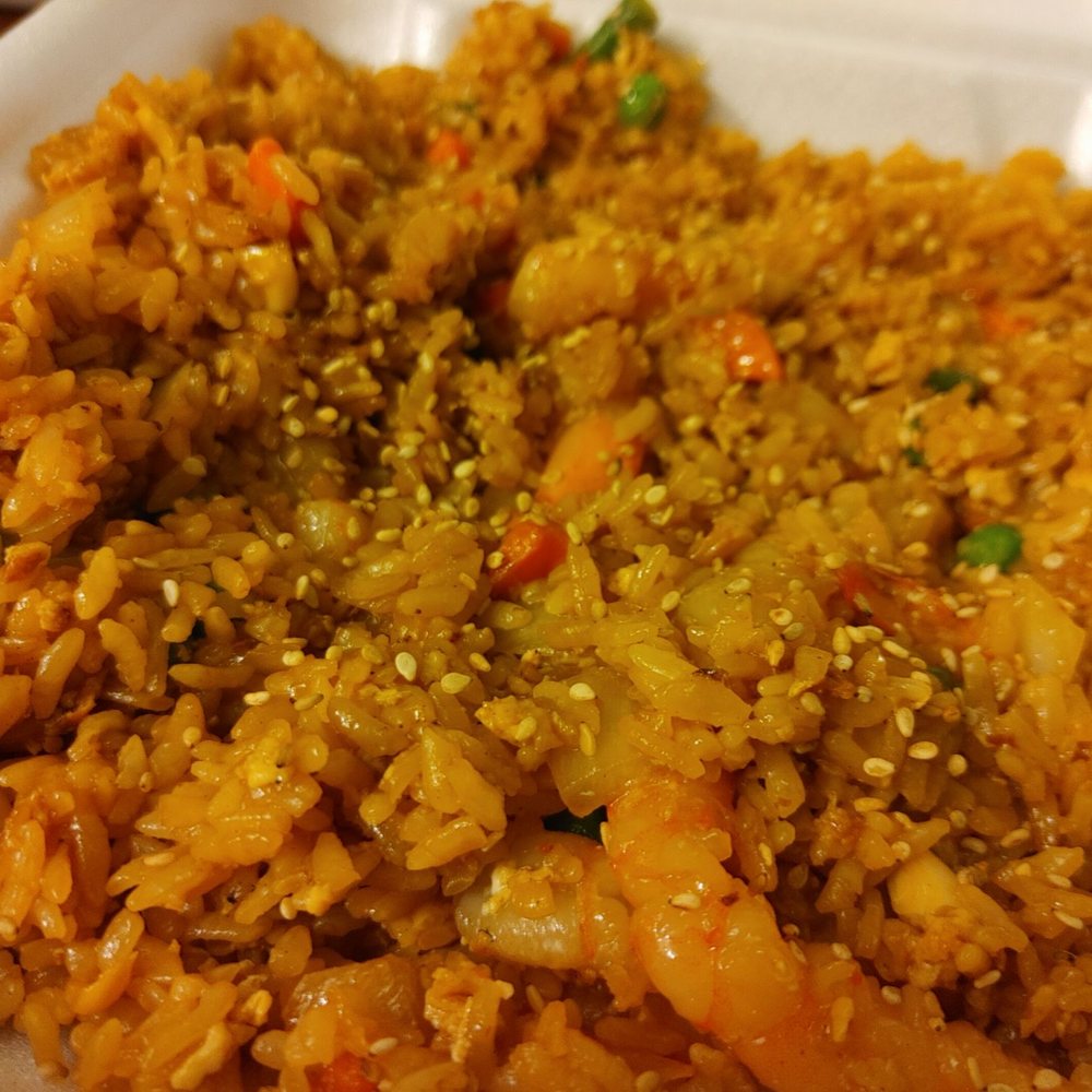 Love Sushi - Super salty shrimp fried rice. Tasted like they dumped a lot of soy sauce in it. - Japanese Near Me - Bakersfield, California Love Sushi - Super salty shrimp fried rice. Tasted like they dumped a lot of soy sauce in it. - Japanese Near Me - Bakersfield, California