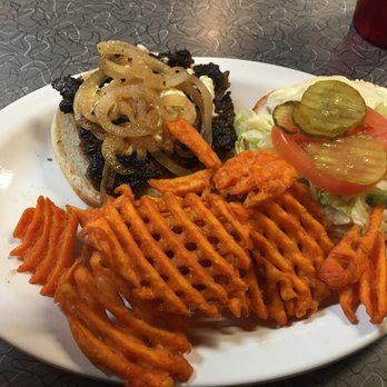 Clover Grill - Burger with Sweet Potato Fries - Diners Near Me - New Orleans, Louisiana Clover Grill - Burger with Sweet Potato Fries - Diners Near Me - New Orleans, Louisiana