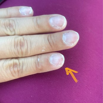 Eva Nails - This is how they left my nails after - Nail Salons Near Me - El Cajon, California