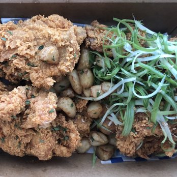 Witch's Chicken - Half fried, half soy garlic mild (about $21.00) - Korean Near Me - Los Angeles, California Witch's Chicken - Half fried, half soy garlic mild (about $21.00) - Korean Near Me - Los Angeles, California