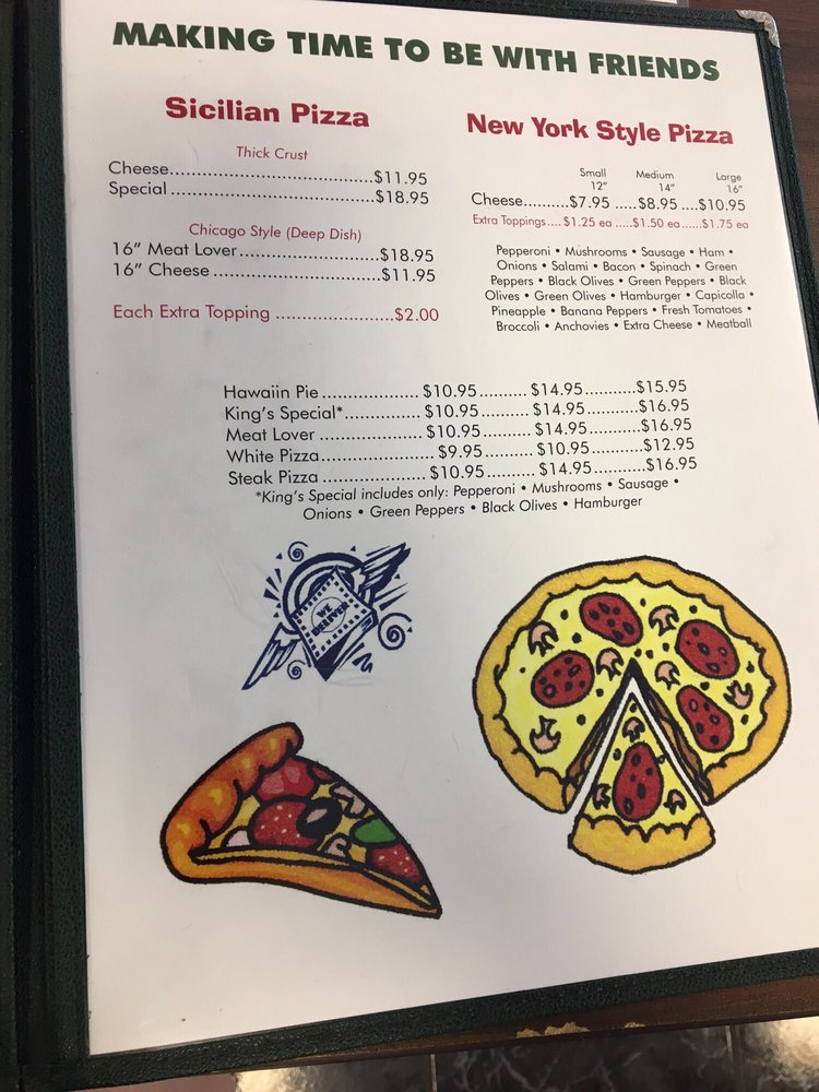 Food from King's Pizza