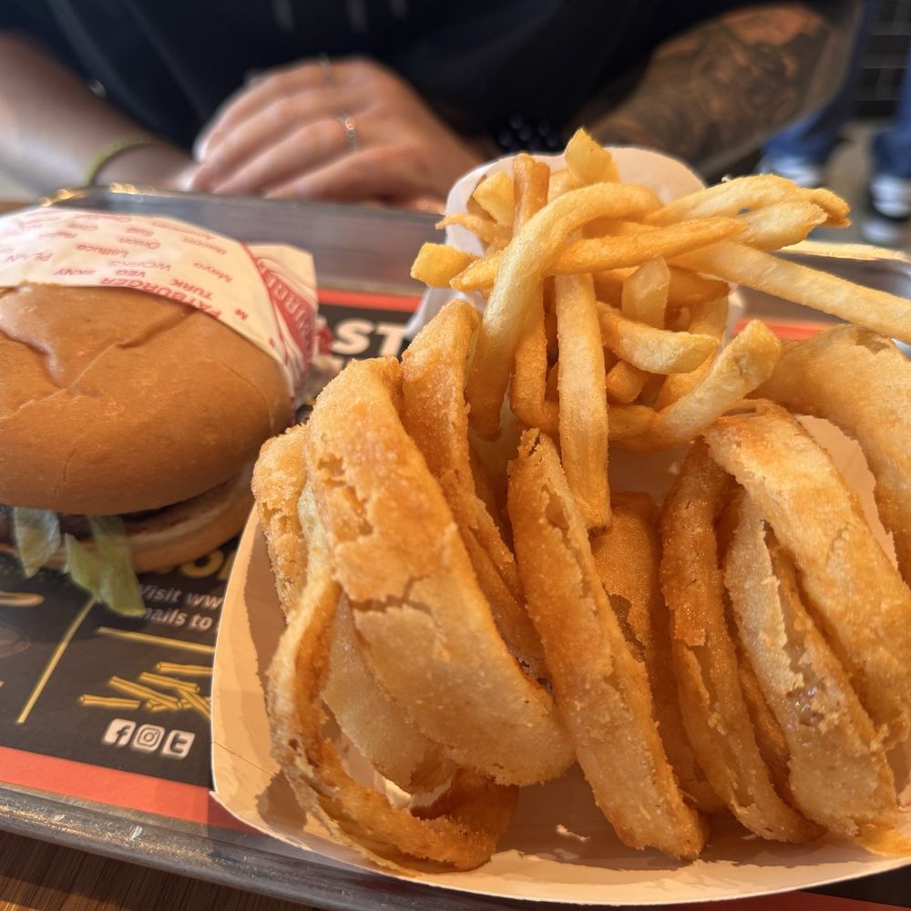 Fatburger - Homemade Onion Rings, Skinny Fries, Original Fatburger (1/3 lb.) - Burgers Near Me - Celebration, Florida