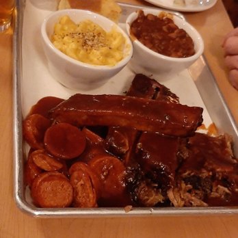 BJ's Nevada Barbecue - Combo Platter: Ribs, Hot Links & Brisket - Barbeque Near Me - Sparks, Nevada BJ's Nevada Barbecue - Combo Platter: Ribs, Hot Links & Brisket - Barbeque Near Me - Sparks, Nevada