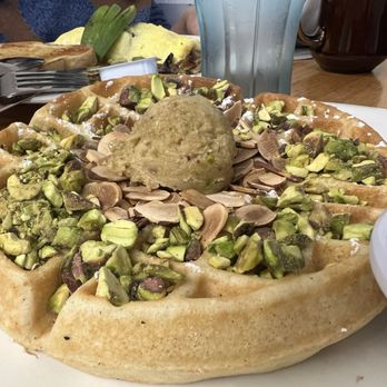 The Morning Fork - Pistachio waffle - Breakfast & Brunch Near Me - Sacramento, California The Morning Fork - Pistachio waffle - Breakfast & Brunch Near Me - Sacramento, California