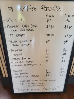 Menu photo 1 Koffee Paradise Worthington, OH Menu photo 1 Koffee Paradise Worthington, OH