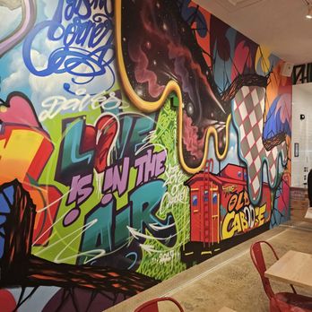 Dave's Hot Chicken - Interior Waiting Area Mural - Chicken Shop Near Me - Vienna, Virginia