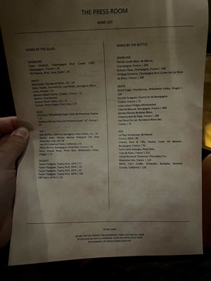 Menu photo 2 The Press Room Greenville, SC