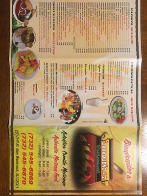 Menu photo 2 El Oaxaqueño Mexican Restaurant New Brunswick, NJ