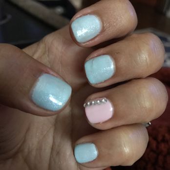 Rose Nail Spa - You can see that the blue is not a consistent solid color. Also it looks sloppy. - Nail Salons Near Me - Victoria, Texas Rose Nail Spa - You can see that the blue is not a consistent solid color. Also it looks sloppy. - Nail Salons Near Me - Victoria, Texas