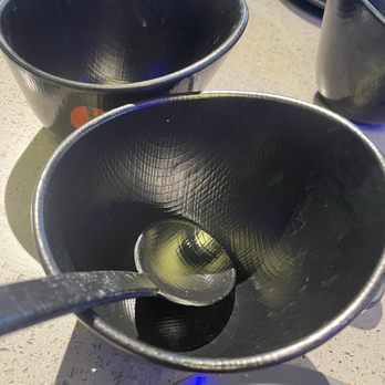 KPOT Korean BBQ & Hot Pot - Soup bowls for hot pot. Supposed to be clean, but looked a little dirty. - Korean Near Me - Lafayette, Indiana KPOT Korean BBQ & Hot Pot - Soup bowls for hot pot. Supposed to be clean, but looked a little dirty. - Korean Near Me - Lafayette, Indiana