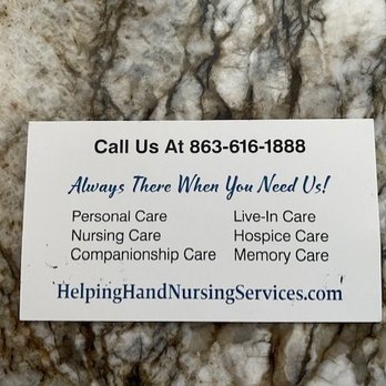 Helping Hand Nursing Services - services - Home Health Care Near Me - Lakeland, Florida Helping Hand Nursing Services - services - Home Health Care Near Me - Lakeland, Florida