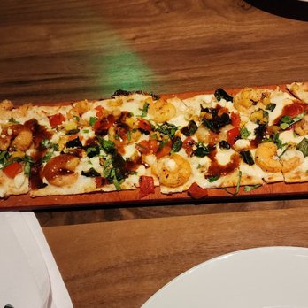 Seasons 52 - Bbq shrimp flatbread. Yum! - New American Near Me - Paramus, New Jersey