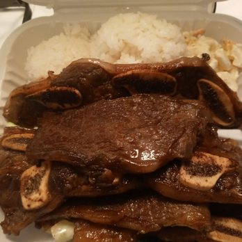 Ono Hawaiian BBQ - BBQ short ribs w/rice, steamed veggies & macaroni salad 4/30/21 - Hawaiian Near Me - Oakland, California Ono Hawaiian BBQ - BBQ short ribs w/rice, steamed veggies & macaroni salad 4/30/21 - Hawaiian Near Me - Oakland, California
