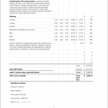 ADM Painters Decorators Glasgow - Look at this invoice. For my small tenement flat he has slyly charged £799 TWICE to paint the kitchen. - Painters Near Me - Glasgow, GLG ADM Painters Decorators Glasgow - Look at this invoice. For my small tenement flat he has slyly charged £799 TWICE to paint the kitchen. - Painters Near Me - Glasgow, GLG