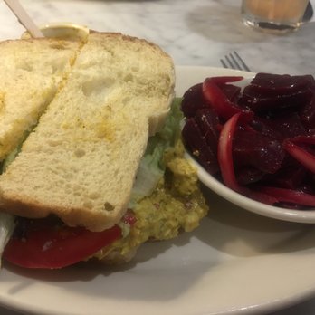 Blue Bee Cafe - Curry egg salad w/ side of beet salad - Cafes Near Me - Delhi, New York Blue Bee Cafe - Curry egg salad w/ side of beet salad - Cafes Near Me - Delhi, New York
