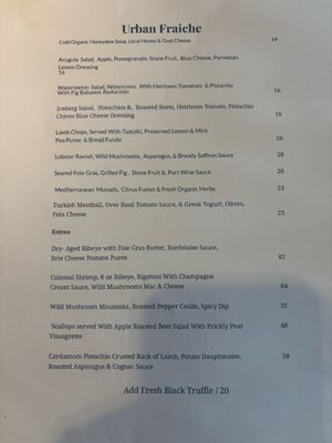 Menu photo 8 Urban Fraiche Restaurant Phoenix, AZ