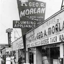George Morlan Plumbing Supply - George Morlan Plumbing Supply. Circa 1946.
5529 SE Foster Road. Portland, Oregon.
(Image Copyright ©George Morlan Plumbing.)