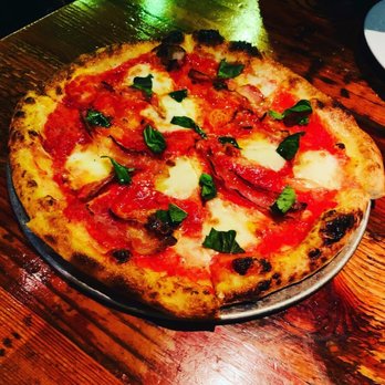 Oenotri - Margherita Pizza with panchetta - Italian Near Me - Napa, California