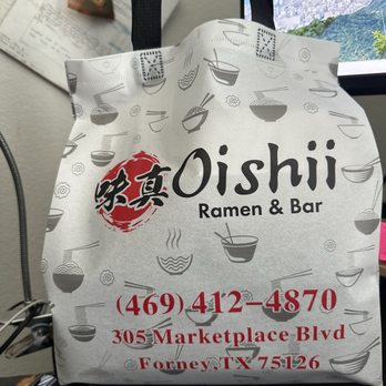 Oishii Ramen And Bar - I see y'all with the new take out bags! - Ramen Near Me - Forney, Texas Oishii Ramen And Bar - I see y'all with the new take out bags! - Ramen Near Me - Forney, Texas
