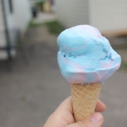 cotton candy ice cream. small cone $2.75