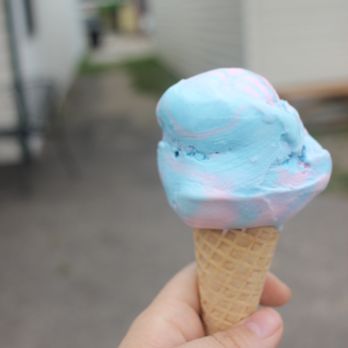 Big Dipper - cotton candy ice cream. small cone $2.75 - Hot Dogs Near Me - Hackensack, Minnesota