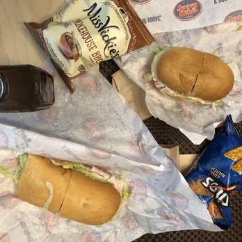 Jersey Mike's Subs - A mini and a regular turkey sandwich with chips - Fast Food Near Me - Ramsey, New Jersey