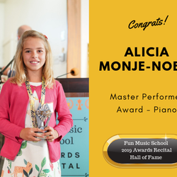 Fun Music School - 2019 Awards Recital Trophy Recipients