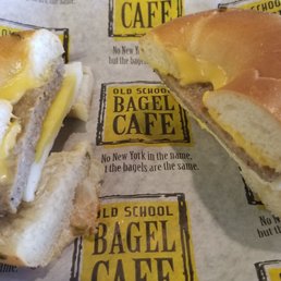 Sausage, egg, cheese bagel on jalapeno  bagel