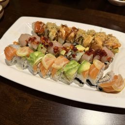 AYCE rolls (salmon lover, OMG, and lemon salmon) AYCE rolls (salmon lover, OMG, and lemon salmon)