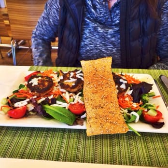 Forty Carrots - Today's special: pan seared salmon and crab cakes over salad - Ice Cream & Frozen Yogurt Near Me - Chestnut Hill, Massachusetts