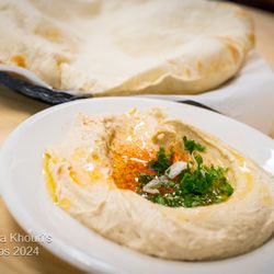 Mamma Khouri's - Hummus
A Thick Creamy Garbanzo Bean Dip Made with, Tahini, Lemon Juice, and Garlic. VGN