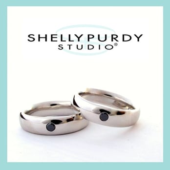 Shelly Purdy Studio - Black diamond matching bands - Jewelry Near Me Shelly Purdy Studio - Black diamond matching bands - Jewelry Near Me