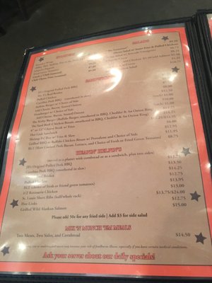 Menu photo 5 Kirby Cosmo's BBQ Bar Minturn, CO