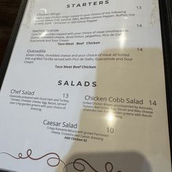 Red River Restaurant at CRRHC - Menu as of 6/2024
