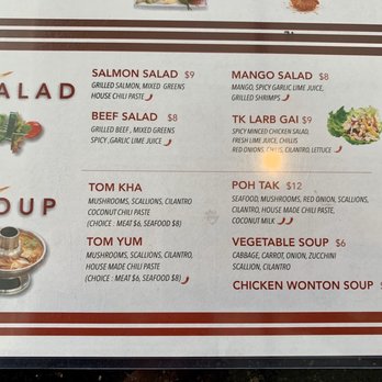 Thai Kitchen - Updated newest menu 2/5/20. Soup & salads. - Thai Near Me - Casper, Wyoming Thai Kitchen - Updated newest menu 2/5/20. Soup & salads. - Thai Near Me - Casper, Wyoming