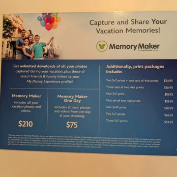 Disney PhotoPass - Disney PhotoPass Memory Maker package prices. I took this pic inside the photo store near Spaceship Earth at EPCOT. Current as of Feb 2026. - Photographers Near Me Disney PhotoPass - Disney PhotoPass Memory Maker package prices. I took this pic inside the photo store near Spaceship Earth at EPCOT. Current as of Feb 2026. - Photographers Near Me