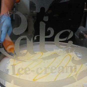Cate's Corner - Rolling Ice Cream...mango & sticky rice folded into vanilla base. Light & fresh tasting!!! - Ice Cream & Frozen Yogurt Near Me - Paramount, California