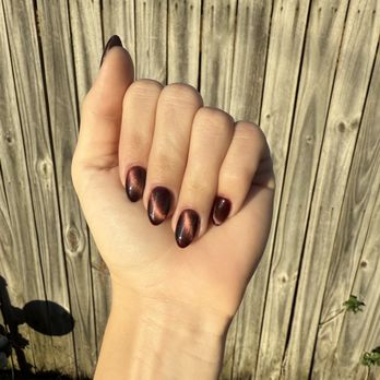Chic Nails Lounge - Cat eye almond shape nails - Nail Salons Near Me - Irving, Texas