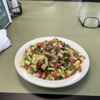 Almadina restaurant - Cucumber salad, substituted for the tossed side salad served with a combo. Worth the nominal upcharge! - Mediterranean Near Me - Rochester, Minnesota